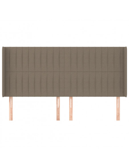 Testiera ad Orecchio Tortora 183x16x118/128 cm in Tessuto