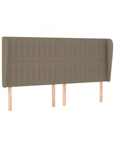 Testiera ad Orecchio Tortora 183x23x118/128 cm in Tessuto