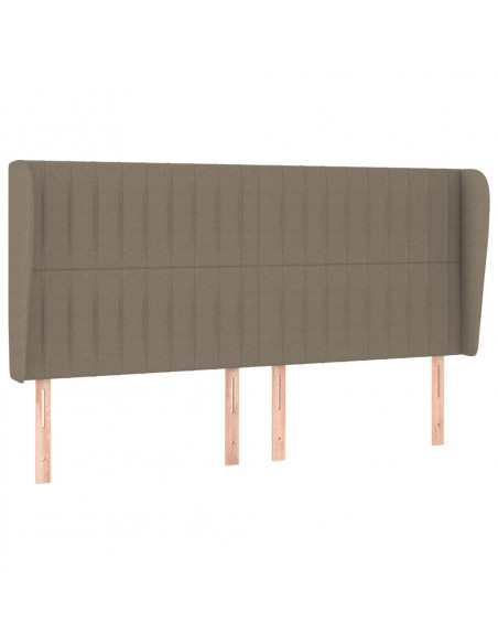 Testiera ad Orecchio Tortora 183x23x118/128 cm in Tessuto