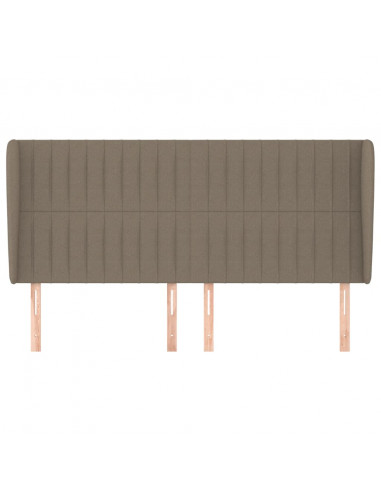 Testiera ad Orecchio Tortora 183x23x118/128 cm in Tessuto