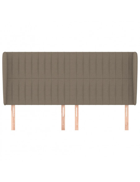 Testiera ad Orecchio Tortora 183x23x118/128 cm in Tessuto