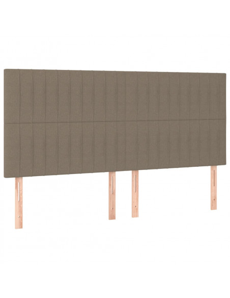 Testiera 4 pz Tortora 90x5x78/88 cm in Tessuto