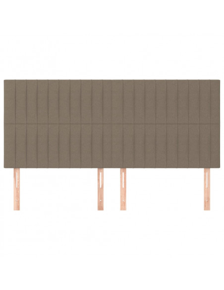 Testiera 4 pz Tortora 90x5x78/88 cm in Tessuto