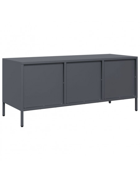 Mobile TV Antracite 101,5x39x43,5 cm Acciaio Laminato a Freddo
