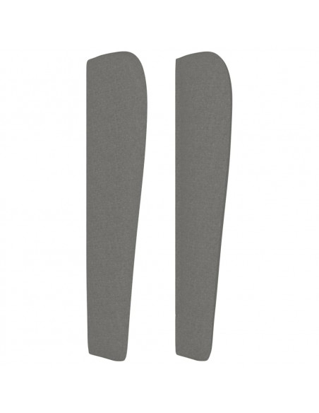 Testiera ad Orecchio Grigio Scuro 93x23x118/128 cm in Tessuto