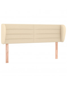 Testiera ad Orecchio Crema 147x23x78/88 cm in Tessuto 2