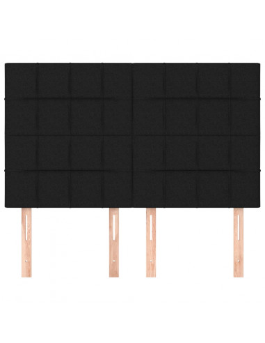 Testiere 4 pz Nere72x5x78/88 cm in Tessuto