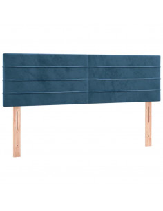 Testiere 2 pz Blu Scuro 72x5x78/88 cm in Velluto 2