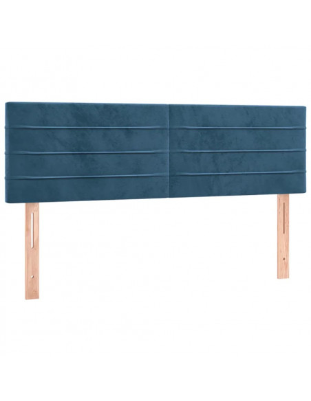 Testiere 2 pz Blu Scuro 72x5x78/88 cm in Velluto