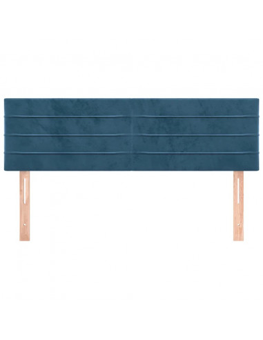 Testiere 2 pz Blu Scuro 72x5x78/88 cm in Velluto