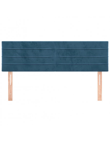 Testiere 2 pz Blu Scuro 72x5x78/88 cm in Velluto