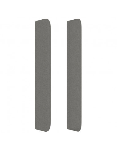 Testiera ad Orecchio Grigio Scuro 83x16x118/128 cm in Tessuto