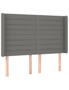 Testiera ad Orecchio GrigioScuro 147x16x118/128cm inTessuto 2