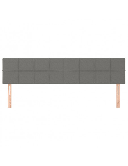Testiere 2 pz Grigio Scuro 100x5x78/88 cm in Tessuto