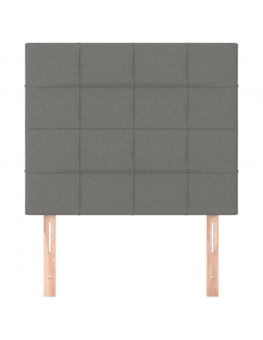 Testiere 2 pz Grigio Scuro 100x5x78/88 cm in Tessuto