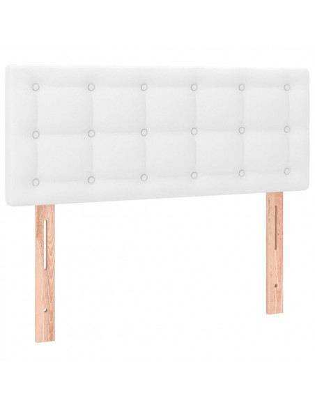 Testiera Bianca 90x5x78/88 cm in Similpelle
