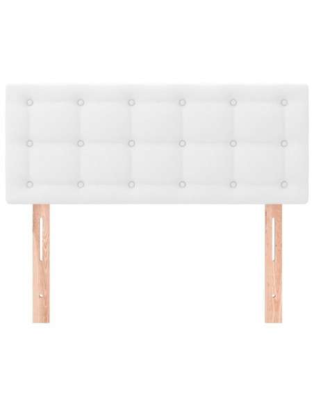 Testiera Bianca 90x5x78/88 cm in Similpelle