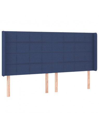 Testiera a LED Blu 203x16x118/128 cm in Tessuto