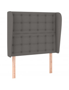 Testiera ad Orecchio Grigio 103x23x118/128cm in Similpelle 2