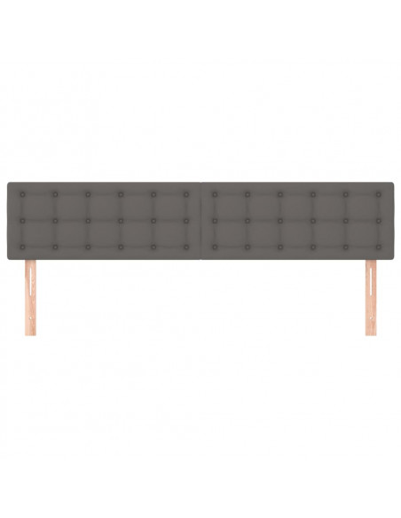 Testiere 2 pz Grigie 100x5x78/88 cm in Similpelle
