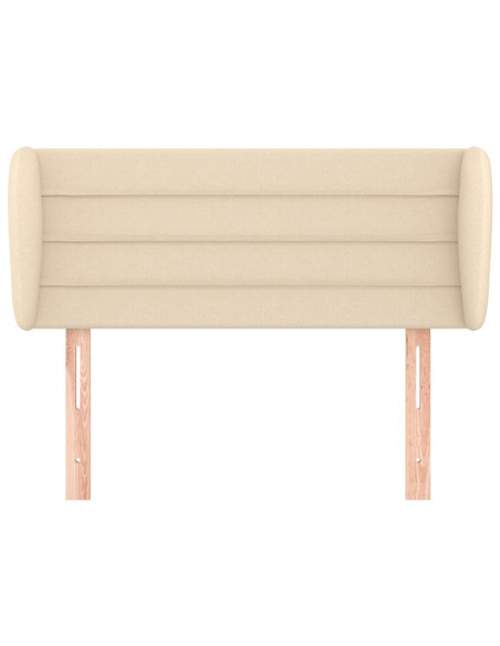 Testiera ad Orecchio Crema 93x23x78/88 cm in Tessuto