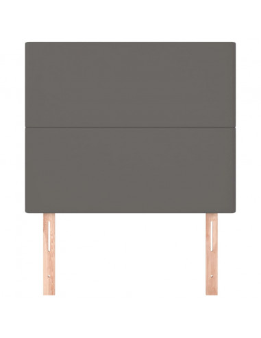 Testiere 2 pz Grigie 100x5x78/88 cm in Similpelle