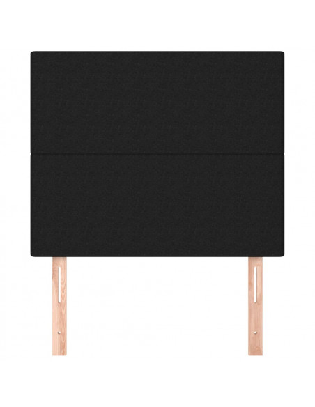 Testiere 2 pz Nero 100x5x78/88 cm in Tessuto