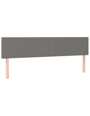 Testiere 2 pz Grigio Scuro 100x5x78/88 cm in Tessuto