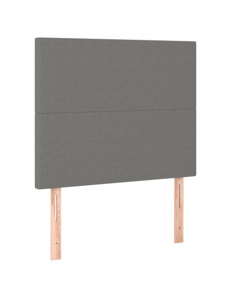 Testiere 2 pz Grigio Scuro 100x5x78/88 cm in Tessuto