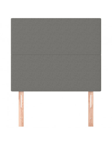 Testiere 2 pz Grigio Scuro 100x5x78/88 cm in Tessuto