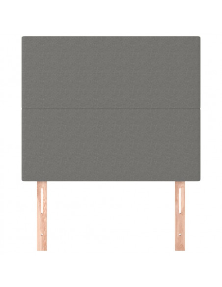 Testiere 2 pz Grigio Scuro 100x5x78/88 cm in Tessuto