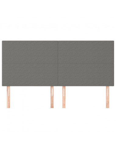 Testiere 4 pz Grigio Scuro 100x5x78/88 cm in Tessuto