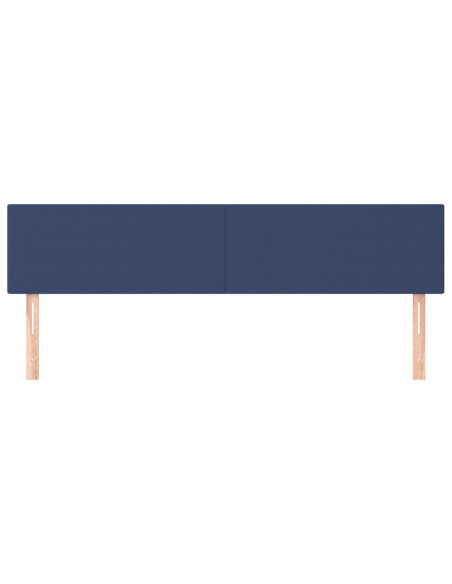 Testiera 2 pz Blu 100x5x78/88 cm in Tessuto