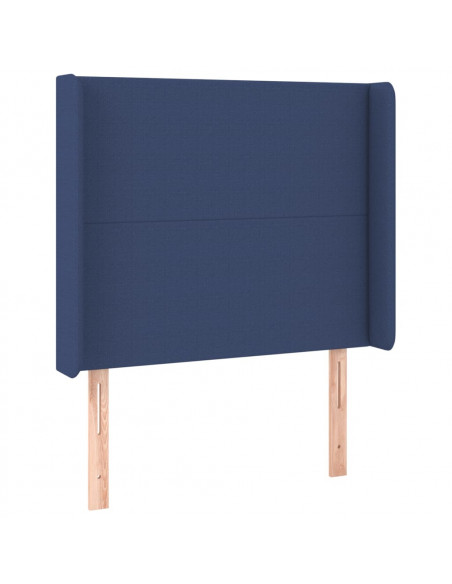 Testiera ad Orecchio Blu 103x16x118/128 cm in Tessuto