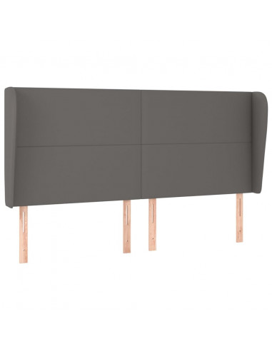 Testiera ad Orecchio Grigio 203x23x118/128cm in Similpelle