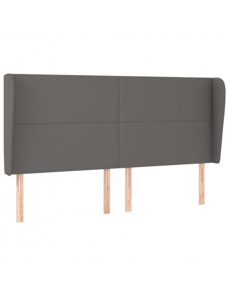 Testiera ad Orecchio Grigio 203x23x118/128cm in Similpelle