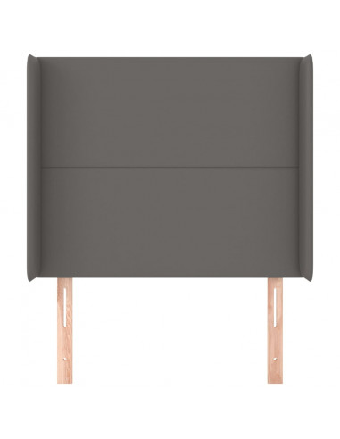 Testiera ad Orecchio Grigio 103x16x118/128cm in Similpelle