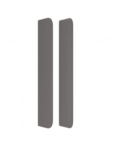 Testiera ad Orecchio Grigio 103x16x118/128cm in Similpelle