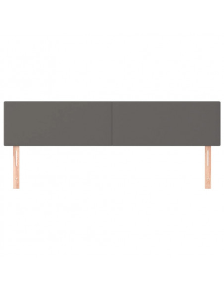 Testiere 2 pz Grigie 100x5x78/88 cm in Similpelle