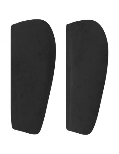 Testiera ad Orecchio Nera 203x23x78/88 cm in Velluto