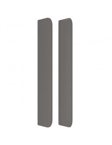 Testiera ad Orecchio Grigio 203x16x118/128 cm in Similpelle