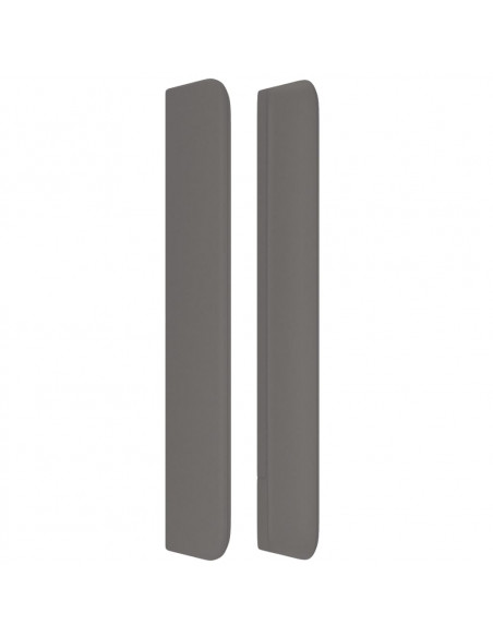 Testiera ad Orecchio Grigio 203x16x118/128 cm in Similpelle