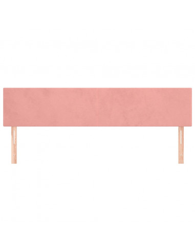 Testiera 2 pz Rosa 90x5x78/88 cm in Velluto