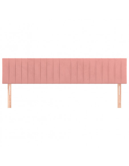 Testiera 2 pz Rosa 80x5x78/88 cm in Velluto