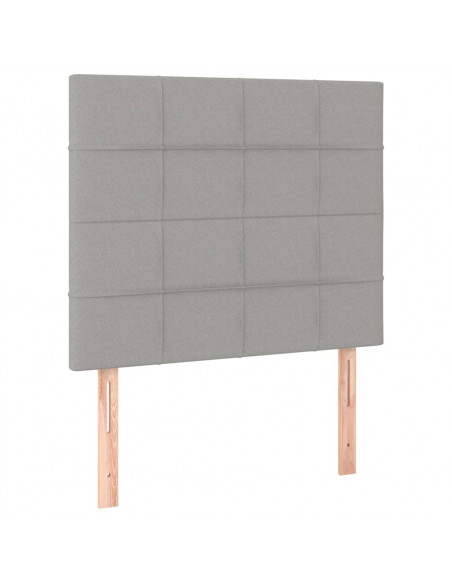 Testiere 2 pz Grigio Chiaro 100x5x78/88 cm in Tessuto