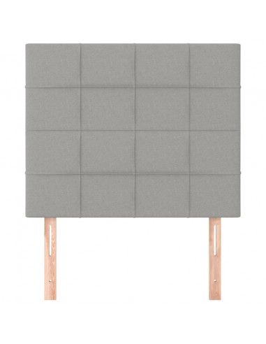 Testiere 2 pz Grigio Chiaro 100x5x78/88 cm in Tessuto