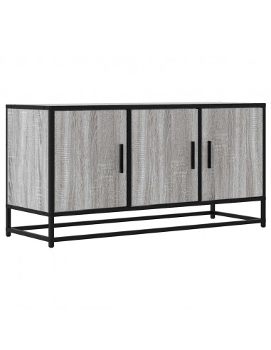 Mobile TV Grigio Sonoma 100x35x50 cm Legno Multistrato Metallo