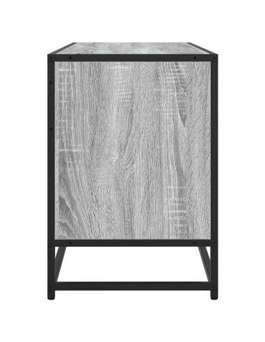 Mobile TV Grigio Sonoma 100x35x50 cm Legno Multistrato Metallo