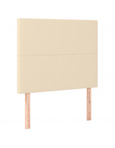 Testiera 2 pz Crema 100x5x78/88 cm in Tessuto 2