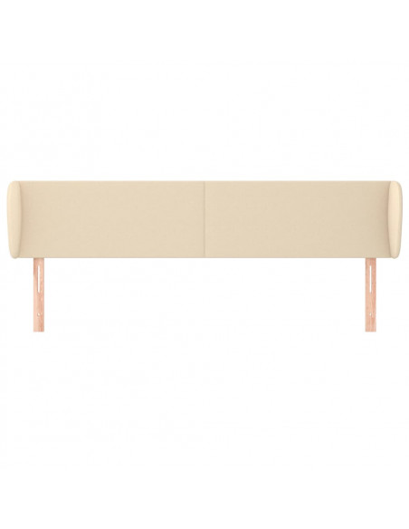 Testiera ad Orecchio Crema 203x23x78/88 cm in Tessuto